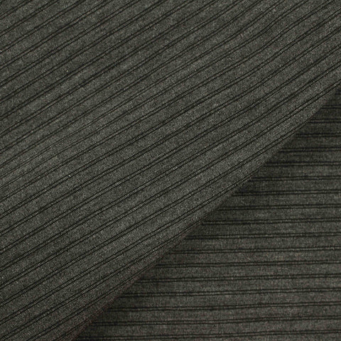 Viscose Nylon Blend Stretch Bengaline Fabric, 227 gsm — Grey