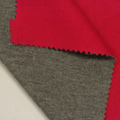 Viscose Polyester Stretch Scuba Knit Fabric, 440 gsm, 162 cm — Red