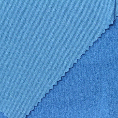 Polyester Stretch Linen-Look Fabric, 245 gsm, 150 cm — Blue