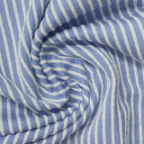 Blue Vertical-Stripe Jersey Knit, Poly-Viscose — photo 2