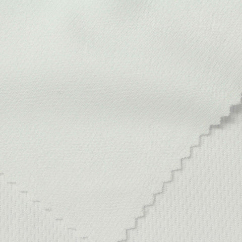 100% Polyester Birdseye Knit Fabric, 140 gsm, 152 cm — White