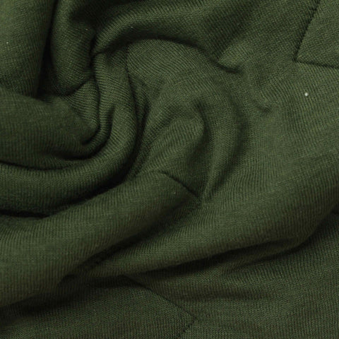 Dark Green Zigzag Jacquard, Poly-Cotton
