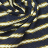 Navy Stripes Jacquard, Cotton — photo 2