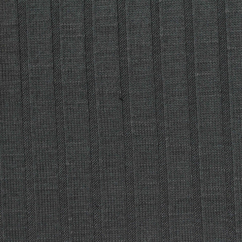 Modal Polyester Stretch Rib Knit Fabric, 200 gsm, 160 cm — Grey