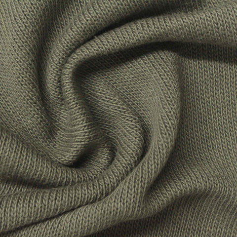 Cotton Polyester Chunky Knit Fabric, 350 gsm, 172 cm — Khaki