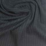 Dark Grey Marl Rib Knit, Poly-Viscose — photo 2