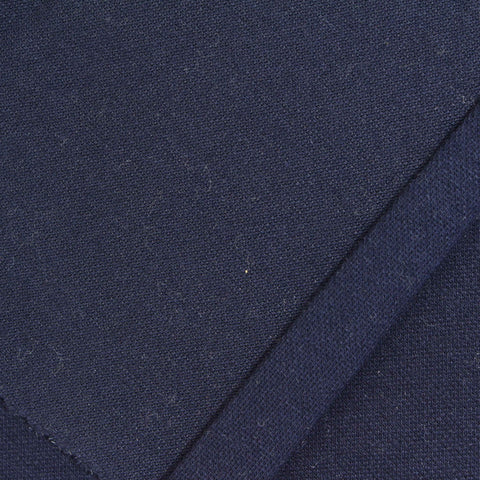 Cotton Modal Stretch Piqué Knit Fabric, 196 gsm — Navy