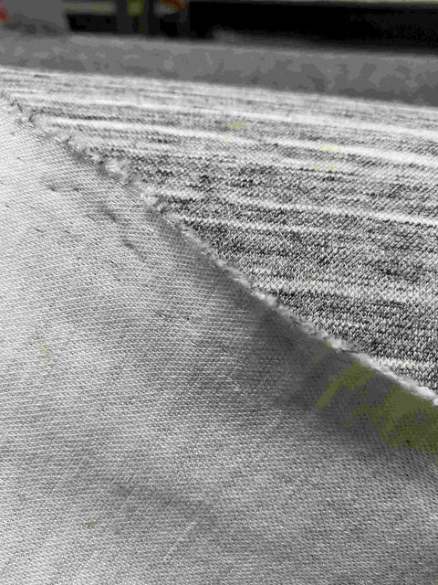 Grey Marl Interlock Knit, Poly-Cotton, 260 gsm