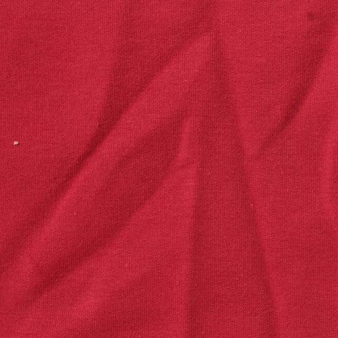 Cotton Polyester Stretch French Terry Fabric, 270 gsm, 160 cm — Red