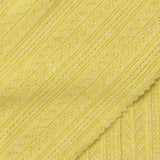 Yellow Openwork-Stripe Pointelle Knit, Viscose-Poly — photo 2