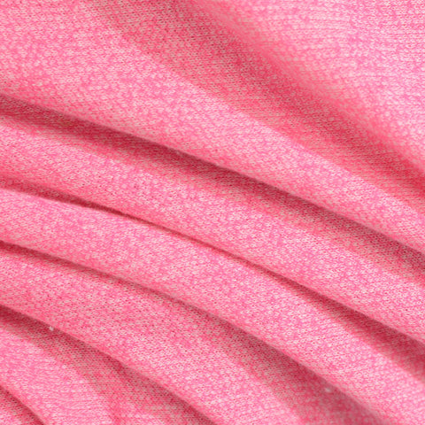 Pink Marl French Terry, Cotton-Poly, 203 gsm