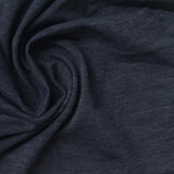 Dark Blue Marl Jersey Knit, Poly-Cotton — photo 2