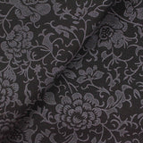 Dark Grey Floral Jacquard, Poly-Viscose, 230 gsm — photo 2