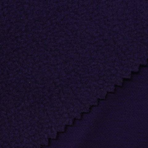 Polyester Cotton Fleece Fabric, 300 gsm — Purple