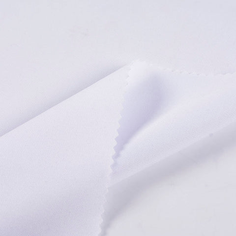 Polyester Stretch Scuba Knit Fabric, 198 gsm, 160 cm — White