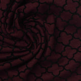 Black Geometric Jersey Knit, Poly-Viscose — photo 2