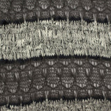 Black Horizontal-Stripe Chunky Knit, Poly-Viscose — photo 2