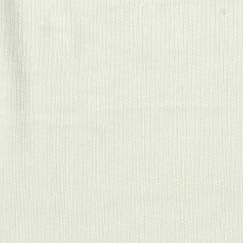 Rib Knit Fabric, 200 gsm, 143 cm — White