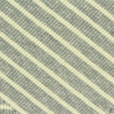 Grey Horizontal-Stripe Rib Knit, Cotton — photo 2