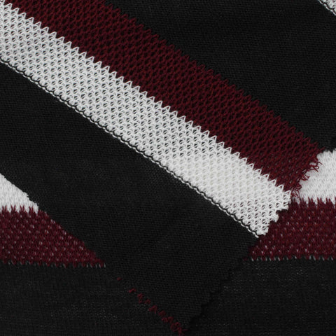 Black Horizontal-Stripe Rib Knit, 182 gsm