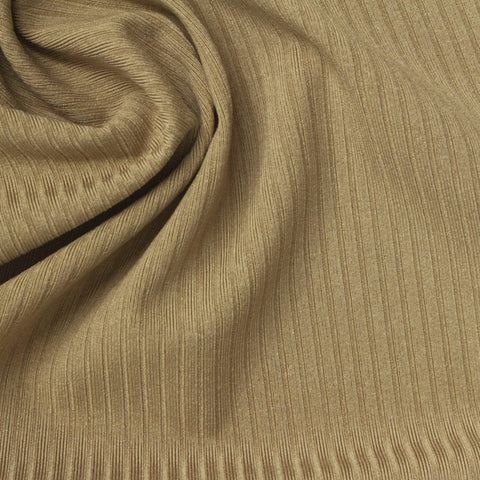 Polyester Stretch Rib Knit Fabric, 250 gsm, 165 cm — Khaki