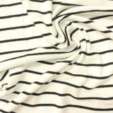 Black Horizontal-Stripe Rib Knit, Viscose — photo 2