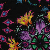 Black Leaves Jersey Knit, Viscose — photo 2