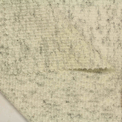 Light Cream Flecks Rib Knit, Polyester