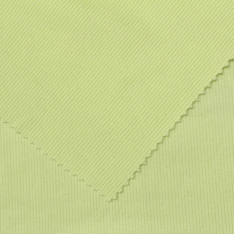 Modal Polyester Stretch Rib Knit Fabric, 300 gsm, 114 cm — Green