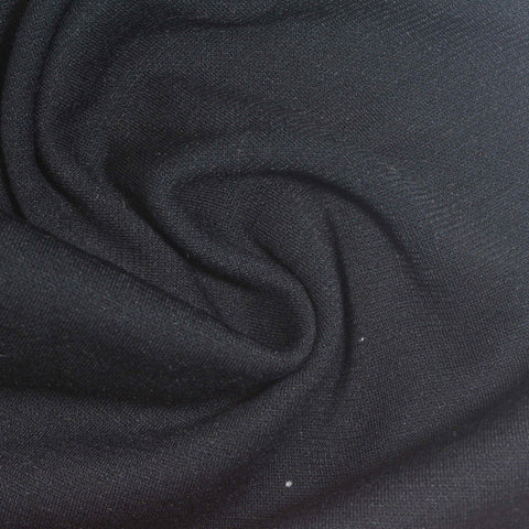 Black Interlock Knit, Poly-Viscose