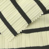 Dark Grey Horizontal-Stripe Rib Knit, Cotton-Poly — photo 2