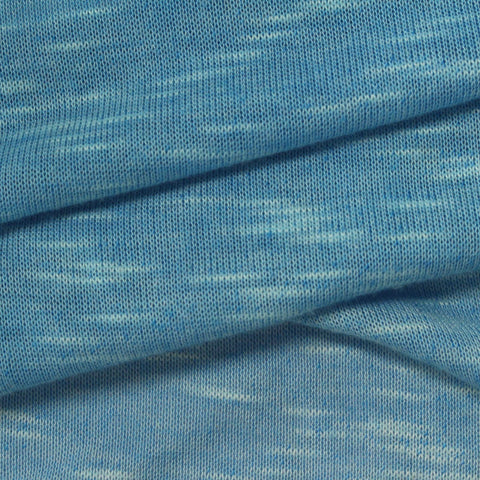 Light Blue Marl Chunky Knit, Poly-Viscose, 151 gsm