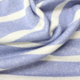 Light Blue Horizontal-Stripe French Terry, Cotton-Poly — photo 2