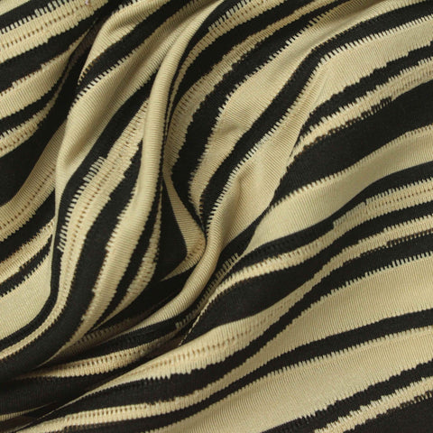 Black Zebra Jersey Knit, Polyester, 240 gsm