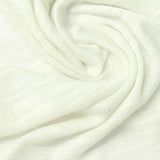 Slub Polyester Viscose Stretch Jersey Knit Fabric, 180 gsm — White — photo 2