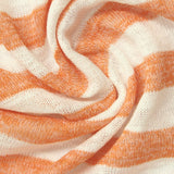 Orange Horizontal-Stripe Jersey Knit, Viscose-Poly — photo 2