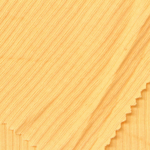 Cotton Polyester Rib Knit Fabric, 160 gsm — Yellow