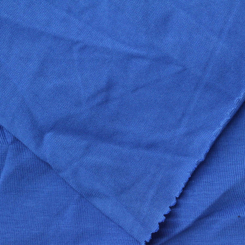 Cotton Stretch Jersey Knit Fabric, 160 gsm, 170 cm — Blue