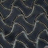 Jacquard 100% Polyester Satin Fabric, 145 gsm, 140 cm — Black — photo 2