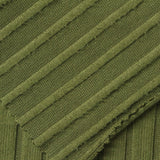 Slub Polyester Stretch Rib Knit Fabric, 195 gsm, 145 cm — Green — photo 2