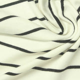 Dark Grey Horizontal-Stripe Jersey Knit, Viscose — photo 2