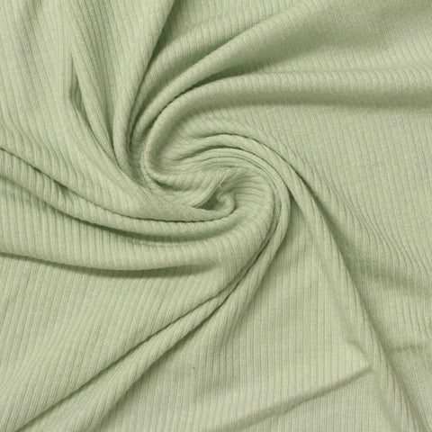 Pale Sage Rib Knit, Viscose