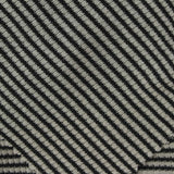 Black Horizontal-Stripe Rib Knit, Poly-Cotton — photo 2