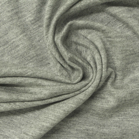 Light Grey Marl Jersey Knit, Viscose