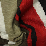 White Vertical-Stripe Chunky Knit, Polyester — photo 2