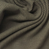 Polyester Stretch Rib Knit Fabric, 290 gsm, 120 cm — Khaki — photo 2