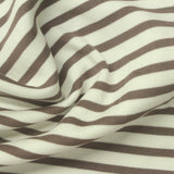 Brown Horizontal-Stripe Scuba Knit, Viscose-Poly — photo 2