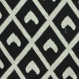 Black Geometric Jacquard, Poly-Viscose — photo 2