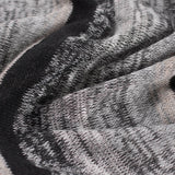 Black Heathered-Stripe Knit, Poly-Viscose — photo 2