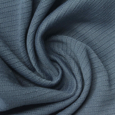 100% Polyester Interlock Knit Fabric, 239 gsm, 172 cm — Blue